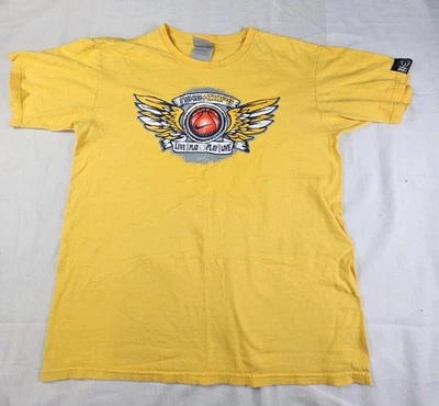 NIKE Jr Boys Size XL 18-20 Yellow Front/Back Graphics T-Shirt Baseball Logo - Image 1 of 4