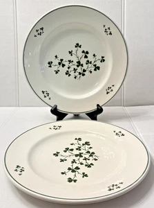 JUEGO DE 2 PLATOS DE CENA TRÉBOL CARRIGALINA TRÉBOL 10 pulgadas vintage IRLANDA verde - Imagen 1 de 6