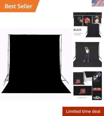 Мягкий неотражающий черный фон для фотографий событий и портретов 10x12 футов - Изображение 1 из 4
