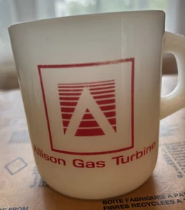Galaxy Milk Glass Coffee Mug Advertising - Allison Gas Turbine - Picture 1 of 7