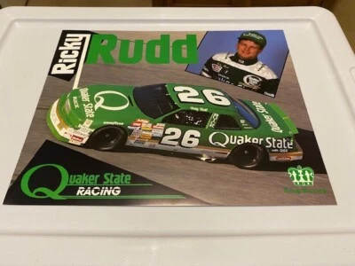 Postal/folleto vintage 1989 de Ricky Rudd Nascar Foto 1 de 2