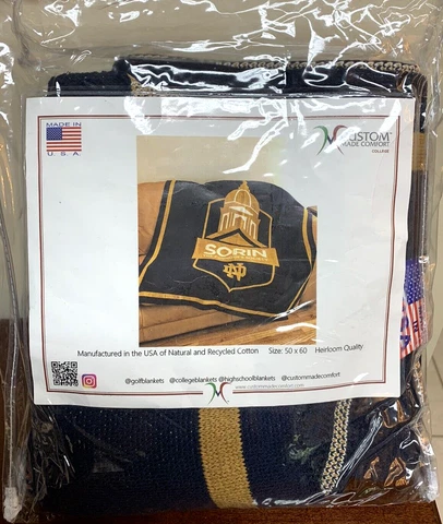 Heirloom Founder's Society Sorin University Notre Dame Stadium Blanket 50 x 60 Cover