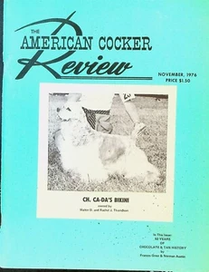 American Cocker Review Rivista Novembre 1976 Spaniel Dog - Foto 1 di 2