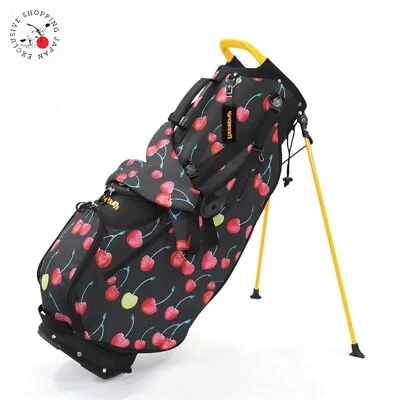 Loudmouth Golf Carry Stand Bag 8.5" x 47" Lightweight 5-way 2025 Retro Cherries - Image 1 of 4