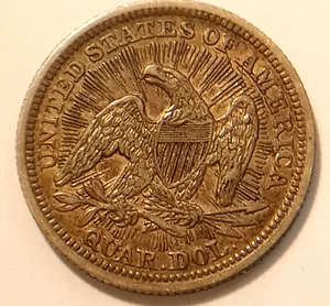 1853 Arrows & Rays SEATED LIBERTY QUARTER in CHOICE XF+/AU - as pictured - Picture 1 of 3