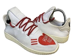 Adidas x Human Made x Pharrell Tennis HU White Red EF2392 Sneaker Men 5.5; Wmn 7 - Picture 1 of 16