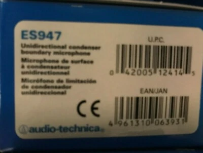 Audio Technica ES947 Unidirectional Condenser Boundary Microphone - Image 1 of 2