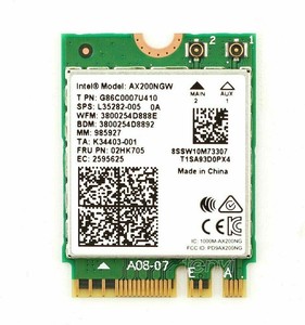 Intel WiFi 6 AX200 Wireless Network Card 802.11ax MU-MIMO 160MHz Bluetooth 5.1