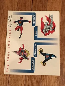 DC PREVIEWS FILE UNCUT PROMO SHEET 1993 - SUPERGIRL STEEL ERADICATOR SUPERBOY - Picture 1 of 1