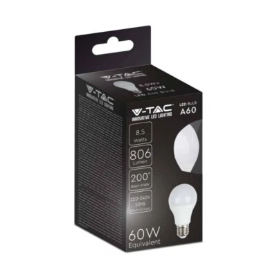 10 LAMPADINE LED E27 da 8,5w a 17w  V-TAC Ultima Generazione Hight Lumen - Immagine 1 di 4
