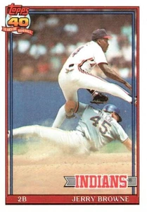 TOPPS 40 YEARS OF BASEBALL 1991 BASEBALL CARD 76 JERRY BROWNE INDIANS - Bild 1 von 2