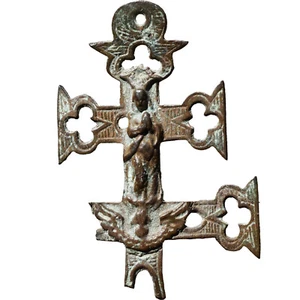 1600s CARAVACA CRUCIFIX CROSS AUTHENTIC SPANISH MEDALLION - Picture 1 of 7