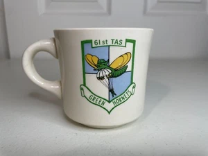 VTG 61st Tactical Airlift Squadron Coffee Mug Vietnam era 1975 Green Hornets - Picture 1 of 7