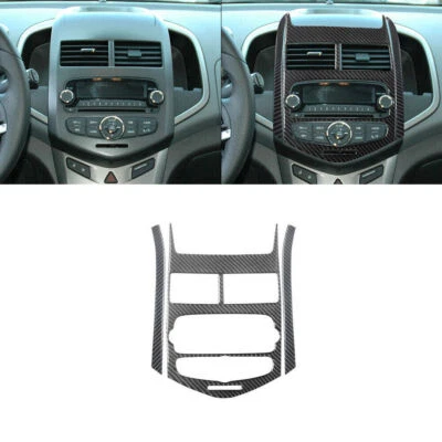 For Chevrolet Sonic 2012-2016 Carbon Fiber Center Console Panel Cover Trim 4Pcs - Изображение 1 из 4