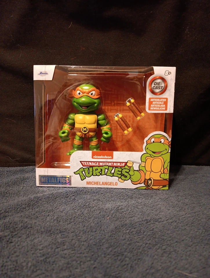 Jada Toys Teenage Mutant Ninja Turtles 4 4" Michelangelo Orange