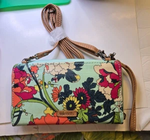 CARTERA BANDOLERA GRANDE SMARTPHONE SAKROOTS SEAFOAM FLOWER POWER - Imagen 1 de 7