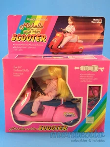 VINTAGE 1990s FASHION DOLL MICHELLE & HER SCOOTER REMOTE CONTROL B/O BOXED NOS - Picture 1 of 9