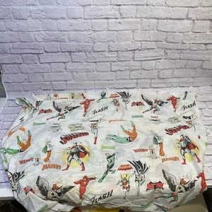 Vintage 1977 Twin Size Super Hero Fitted Bed Sheet DC Comics - Picture 1 of 16