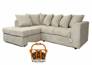 DYLAN CORNER SOFA IN JUMBO CORD FABRIC - Picture 1 of 13