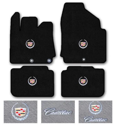 Juego de alfombrillas de 4 piezas para Cadillac SRX 2004-2016 - Elige logotipo y color Foto 1 de 4