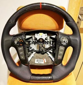 QS' REAL CARBON FIBER STEERING WHEEL FOR HYUNDAI GENESIS SEDAN  09-11 YEARS - Picture 1 of 7