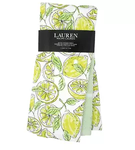 Ralph Lauren Kitchen Towels Set Of 3 dish hand Lemons & Light Green - Picture 1 of 4