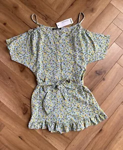 Boohoo Mujer Azul Primer Floral Verano Traje de Juego con Cinturón Nuevo con Etiquetas - 10 - Imagen 1 de 8