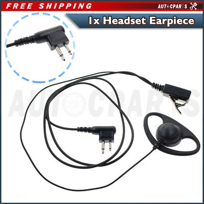 D EarPiece Headset Ear Piece MIC for MOTOROLA CLS1110 CP100 CLS1410 Radio 2 Pin - Image 1 of 4