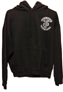 SONS OF ANARCHY Reaper Logo Black Pullover Hooded Sweatshirt Unisex Small or XS