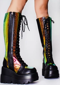 NEW LASR Radioactive Hi Platform Boots SALE Rave Festival EDM - Picture 1 of 9