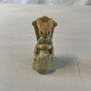 Enesco Maus Figur Country Calico Großmutter Strickwippe 3" Vintage 1984 - Bild 1 von 7