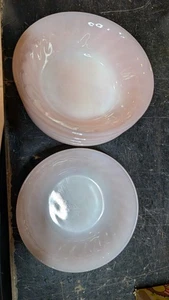 Fire King Ofengeschirr Shell Swirl Eisschale Rosa 6er Set USA Vintage - Bild 1 von 3