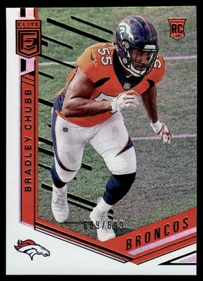 2018 Donruss Elite Bradley Chubb Rookie 609/699 #190 - Image 1 of 2