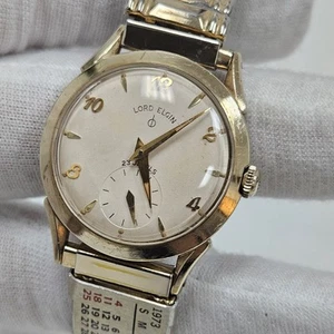 Vintage Men's Lord Elgin 23 Jewel Grade 770 Dress Watch 32mm 10kt Gold Filled - Picture 1 of 12
