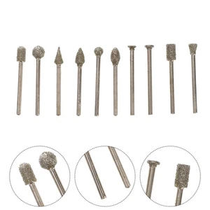 3 mm Stiel Schleifkopf galvanisiert Schleifen geschält poliert - Bild 1 von 11