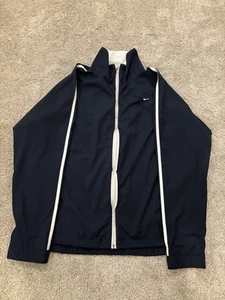 Vtg Y2K Nike Full Zip Jacket Boys XL Navy Blue - Picture 1 of 8