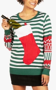 TIPSY ELVES CALZA STUFFER 3D BRUTTO MAGLIONE NATALE donna taglia large - Foto 1 di 5