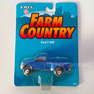 ERTL FARM COUNTRY FORD F-350 F350 DUALLY PICK-UP TRUCK BLUE 1/64 - Image 1 of 4