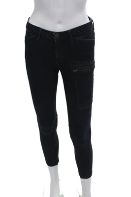 Helmut Helmut Lang Womens Cotton Dark Wash Zipped Skinny Jeans Blue Size EUR 26 - Image 1 of 4