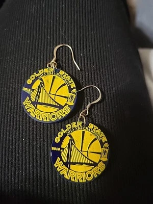 PENDIENTES COLGANTES GOLDEN STATE 2015 NBA CHAMPIONS AMARILLO O AZUL Foto 1 de 4