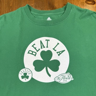 Camiseta Adidas Boston Celtics 2008 Finales NBA Beat LA Hombre L Paul Pierce Kobe Foto 1 de 4