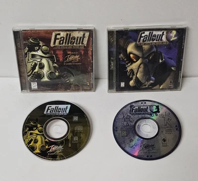 Original Fallout & Fallout 2 RPG Games for Windows 1990s RARE lot of 2 Complete  - Image 1 of 4