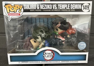 FUNKO POP DEMON SLAYER #1419 Tanjiro & Nezuko Vs. Temple Demon-SPECIAL EDITION - Picture 1 of 8