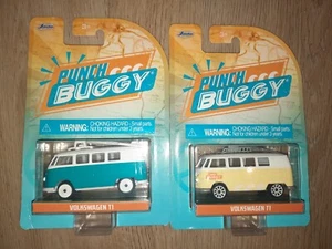 Majorette USA Jada Punch Buggy VW Bus T1 - 2 Stück mit Accessoires - Bild 1 von 2