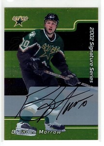 2001-02 BAP Signature Series GOLD #9 Brenden Morrow Stars Autograph Card!