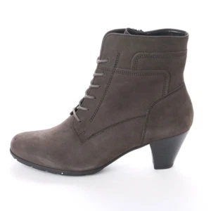 Gabor Women’s Lace-Up Heeled Ankle Boots size 8.5 US/ 6UK genuine Nubuck Leather - Picture 1 of 13