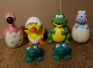 6 VINTAGE BATHTUB BATHROOM SQUIRTING WATER TOYS - Picture 1 of 8