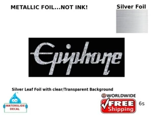 Epiphone Guitar Decal Foil Waterslide Headstock Restoration Logo 6s - Picture 1 of 1