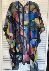 New Improvisation Wassily Kandinsky Silk Kimono Topper by Cocoon House NWT - Picture 1 of 5
