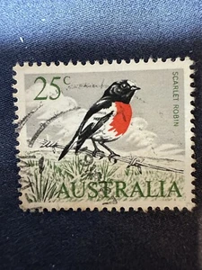 Australia 1966 25c Scarlet Robin Used - Picture 1 of 1